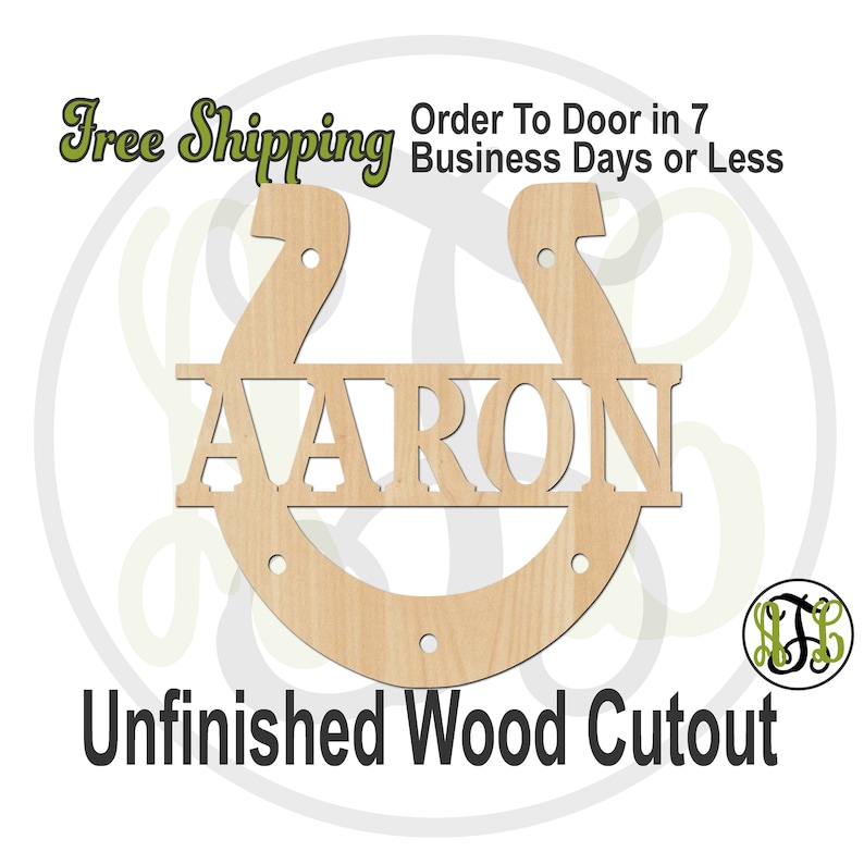 Horseshoe Name Plate 990052NA Personalized Cutout Etsy