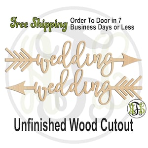 Wedding Directional Arrows - 325026-27, Wedding Cutout, unfinished, wood cutout, wood craft, laser cut, wood cut out, direction, tribal