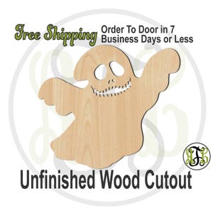 Ghost 6 - 160038- Halloween Cutout, unfinished, wood cutout, wood craft, laser cut out, wood cut out, Door Hanger, spirit, phantom, wooden