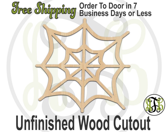 Spider Web - 160010- Halloween Cutout, unfinished, wood cutout, wood craft, laser cut shape, wood cut out, Door Hanger, wooden, wall art
