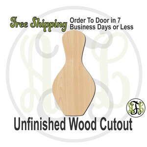 Bowling Pin - 60021- Sports Cutout, unfinished, wood cutout, wood craft, laser cut shape, wood cut out, Door Hanger, wooden, wall art