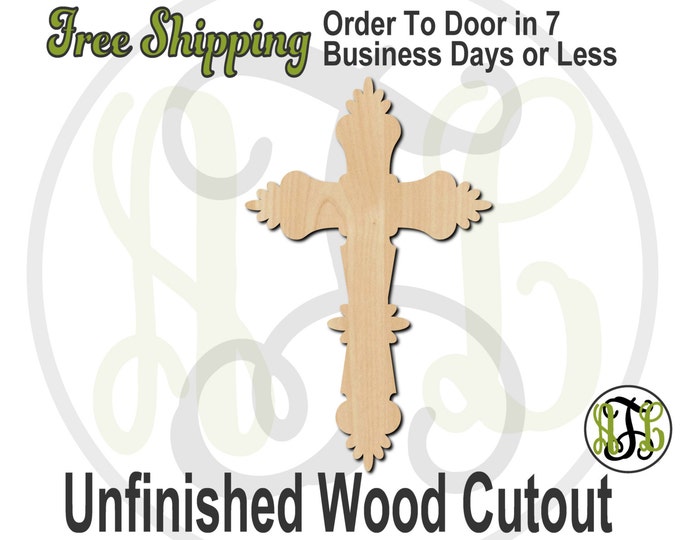 Crucifix - 290028- Religious Cutout, unfinished, wood cutout, wood craft, laser cut shape, wood cut out, Door Hanger, Cross, wooden