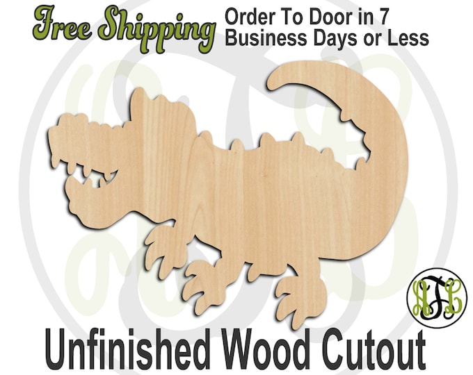 Alligator 1 - 230041- Reptile Cutout, unfinished, wood cutout, wood craft, laser cut shape, wood cut out, Door Hanger, wooden, blank