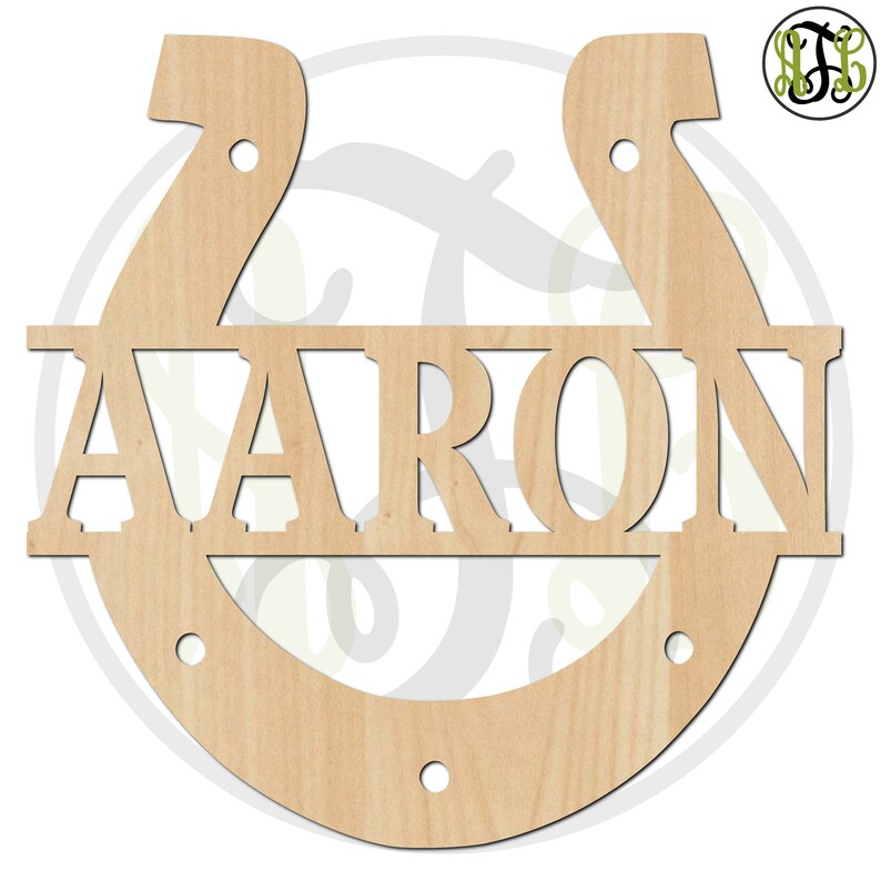 Horseshoe Name Plate 990052NA Personalized Cutout Etsy