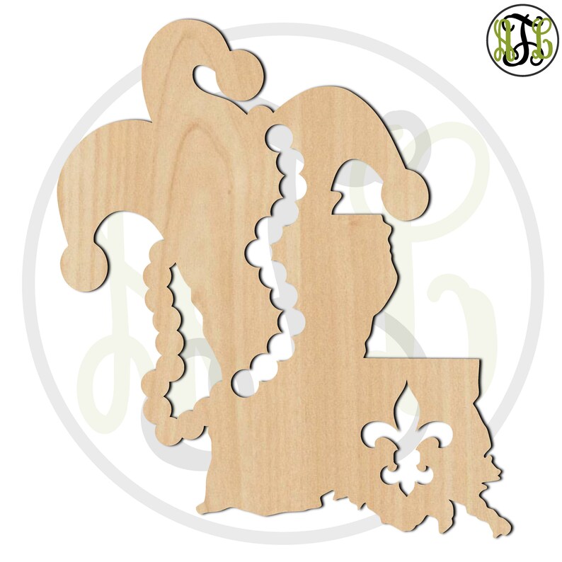 mardi gras wooden door hangers