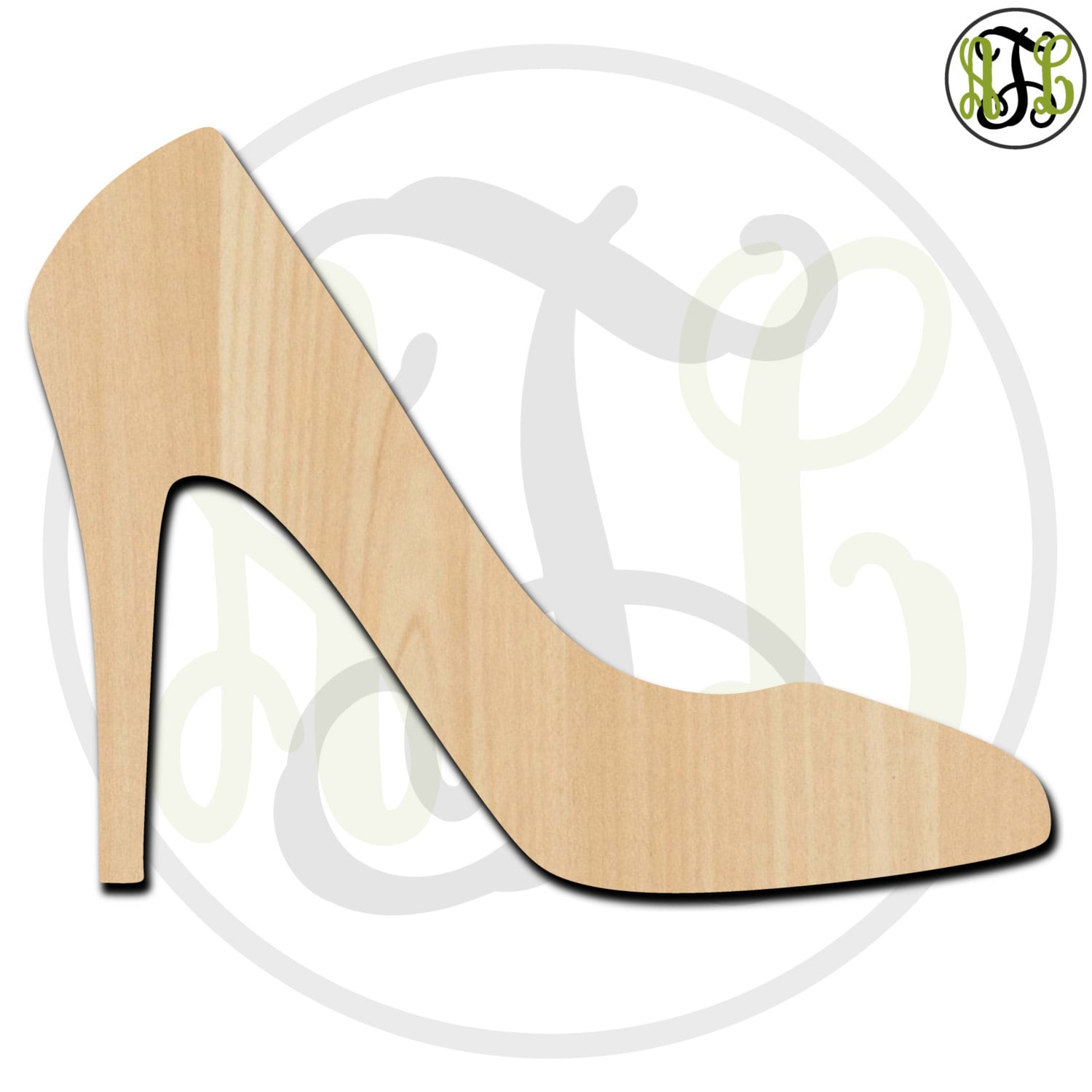 High Heel - 300068- Cutout, unfinished, wood cutout, wood craft, laser ...