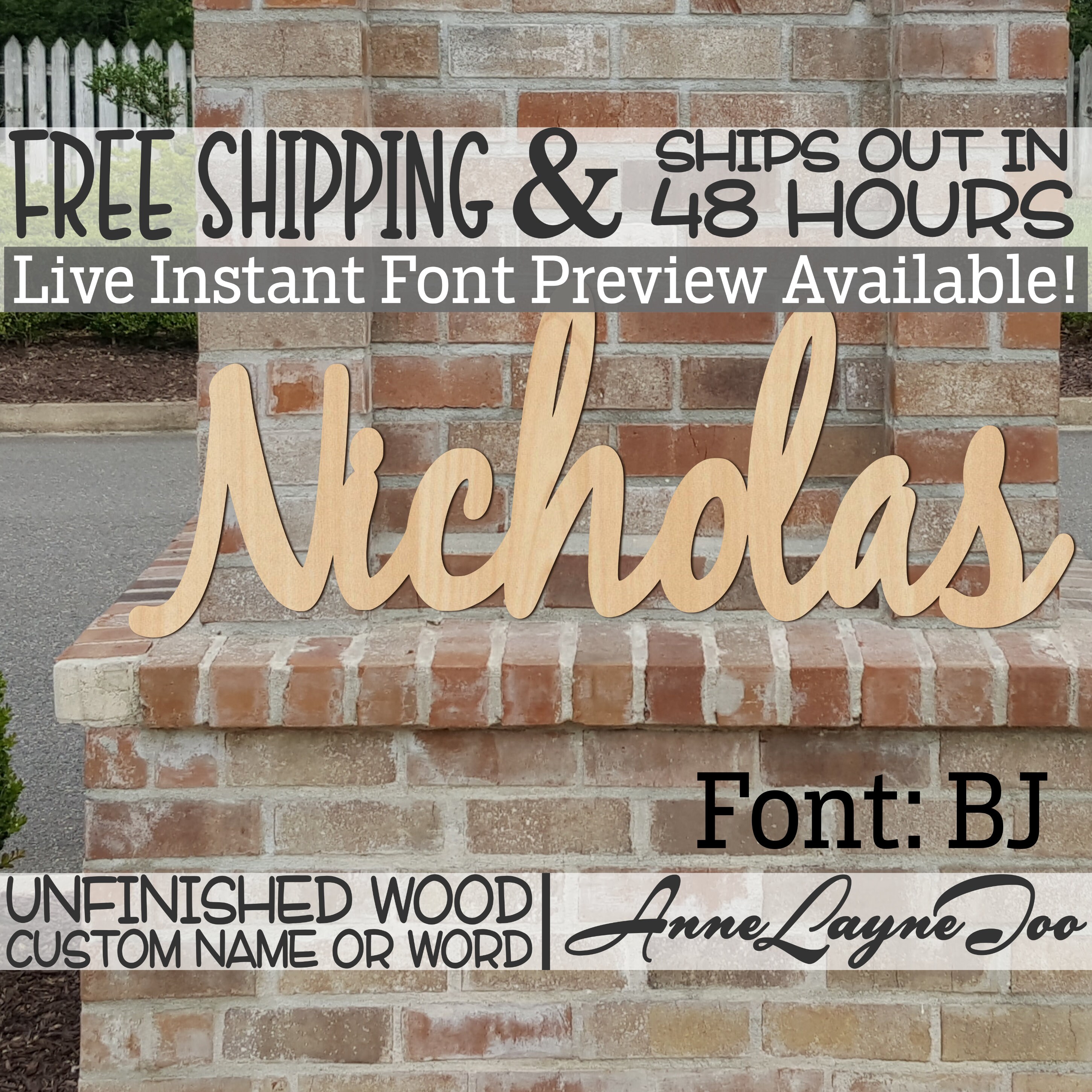 Wood Name Signs For Nursery