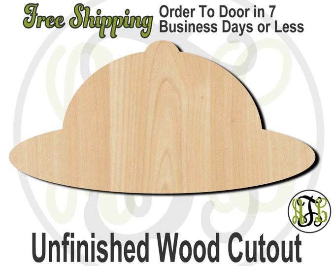 Safari Hat - 24207- Cutout, unfinished, wood cutout, wood craft, laser cut shape, wood cut out, Door Hanger, wooden, ready to paint