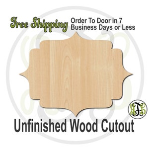 Plaque - Laser Cut Out Unfinished Wood Craft Shape BSC55 Plaque - Laser Cut Out Unfinished Wood Craft Shape BSC55
