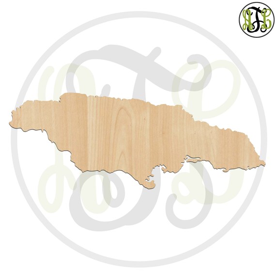 Country Jamaica - Laser Cut Out Unfinished Wood Craft Shape WLD59 Country Jamaica - Laser Cut Out Unfinished Wood Craft Shape WLD59