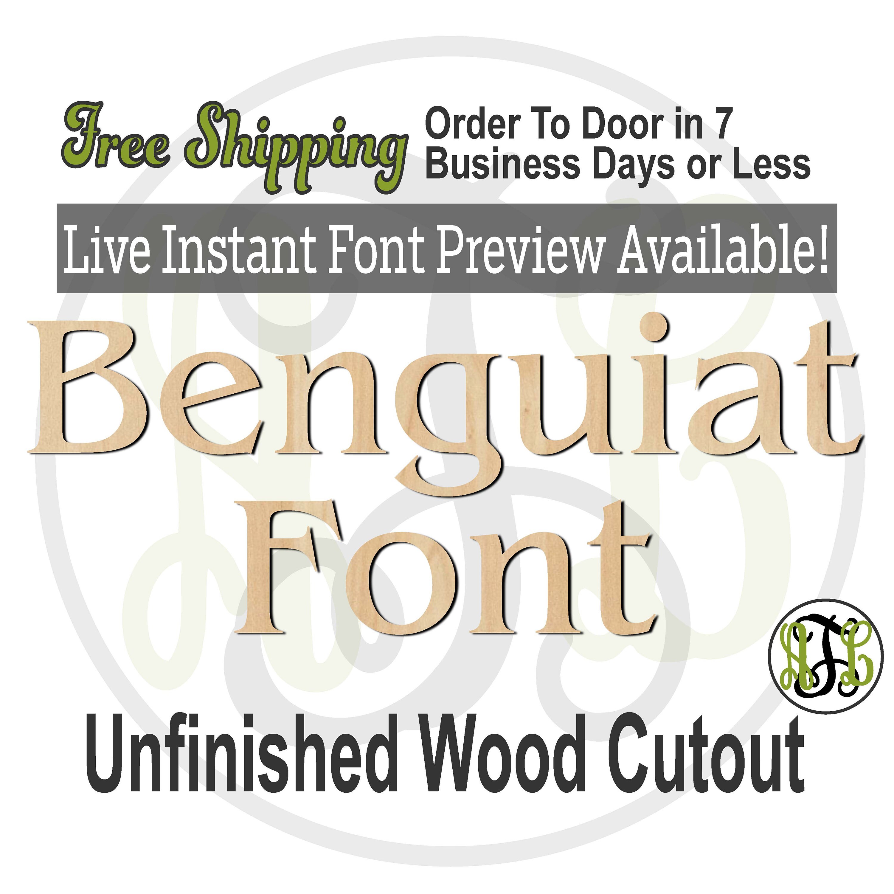 Benguiat Font Letter - Etsy