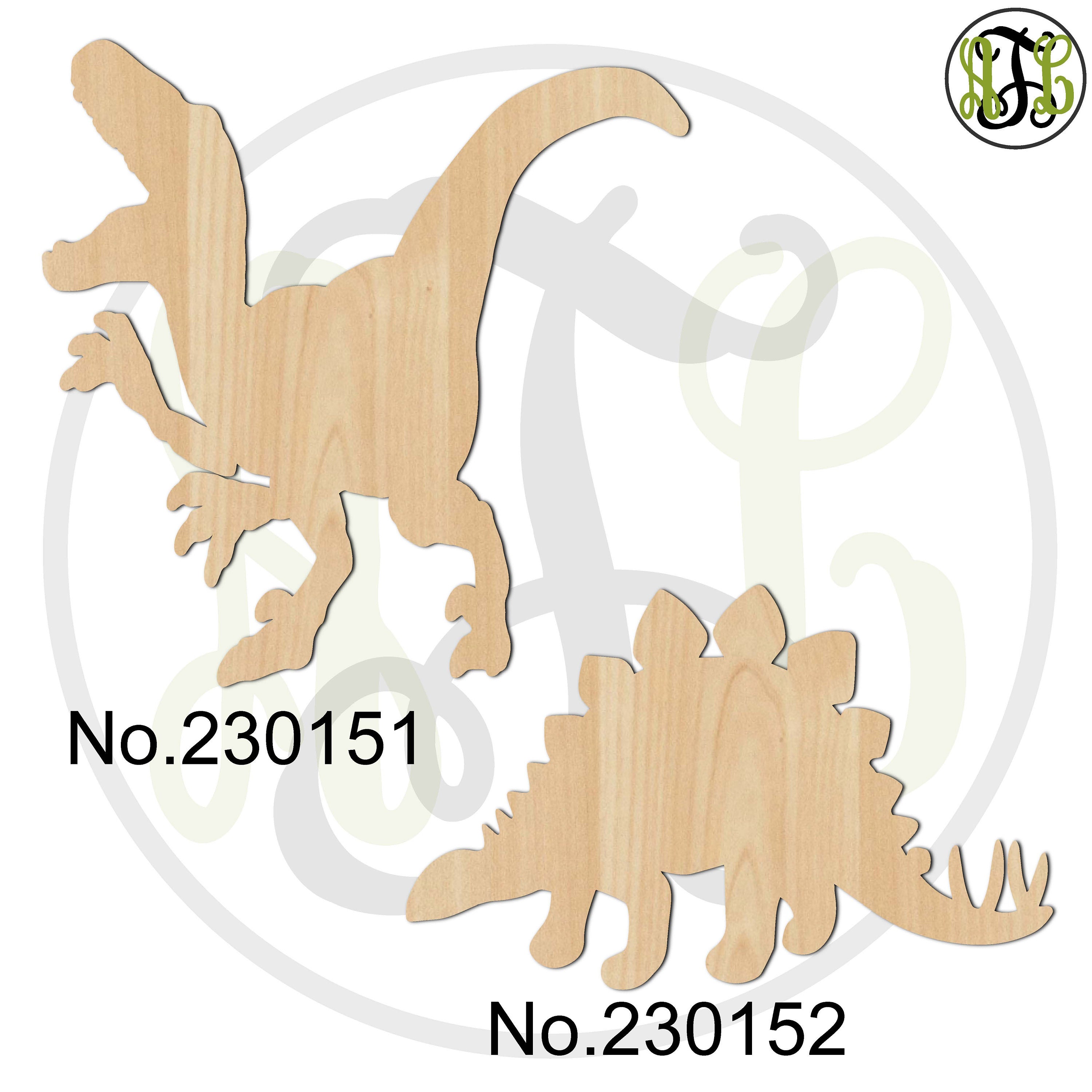 Dinosaurs 23015157 Animal Cutout Unfinished Wood Cutout Etsy