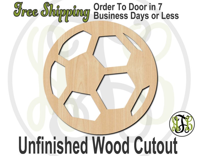 Soccer Ball- 60024- School Spirit Cutout, unfinished, wood cutout, wood craft, laser cut shape, wood cut out, Door Hanger, wooden, wall art