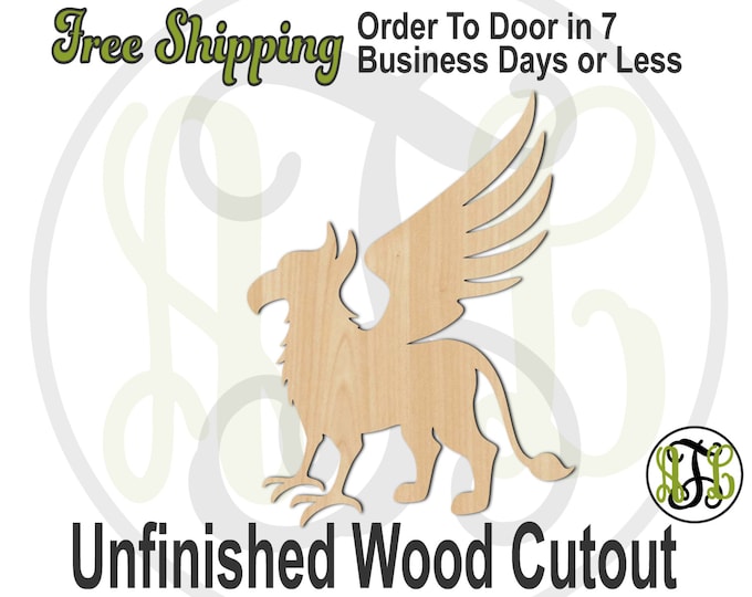 Griffin Mascot - 60557- School Spirit Cutout, unfinished, wood cutout, wood craft, laser cut shape, wood cut out, Door Hanger, wooden