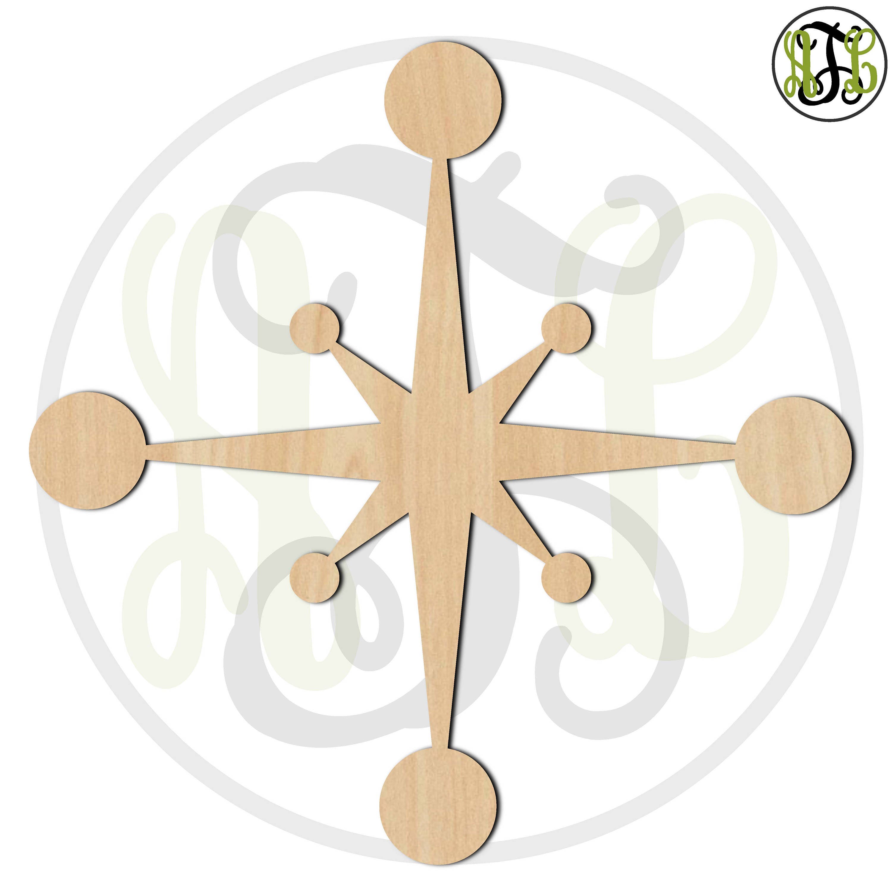 Download Retro Star- 300175- Christmas Cutout, unfinished, wood ...