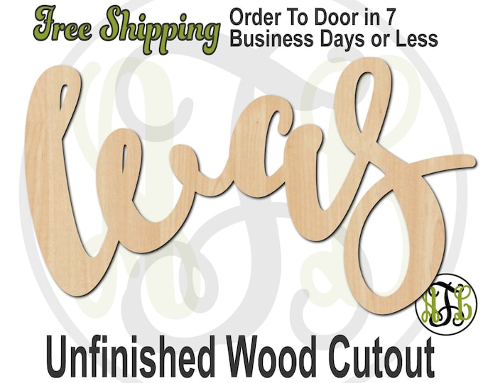 was - 320061FrFt- Word Cutout, unfinished, wood cutout, wood craft, laser cut wood, wood cut out, Door Hanger, wooden sign, wreath accent