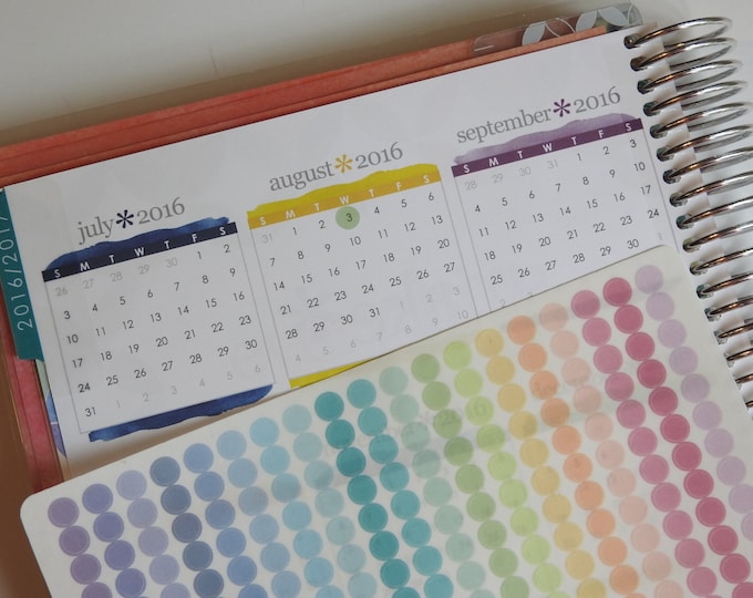 Pastel Transparent Rainbow Mini Polka Dot Planner Stickers: Sheet of ...