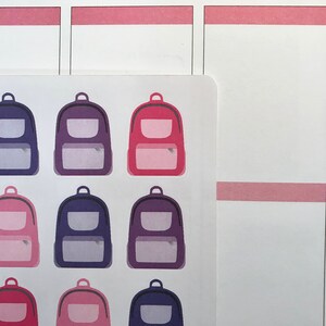 Backpack Planner Stickers for ECLP Erin Condren Life Planners, Plum ...