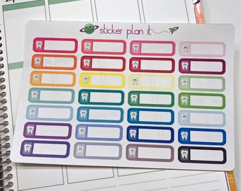 DENTIST APPOINTMENT Planner Stickers - for Erin Condren Life Planner, Plum Paper Planner, Happy Planner, and more!