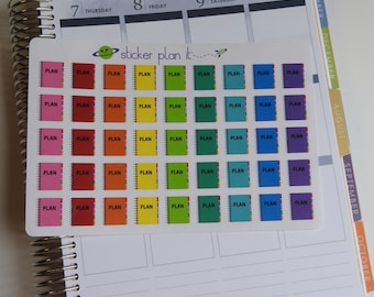 Planning Time Rainbow Planner Stickers: Sheet of 45