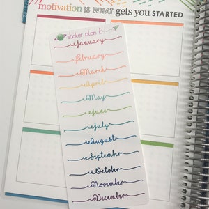 Months of the Year Script Cursive Word Planner Stickers for | Etsy