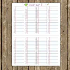 NOTEBOOK PAPER Planner Stickers