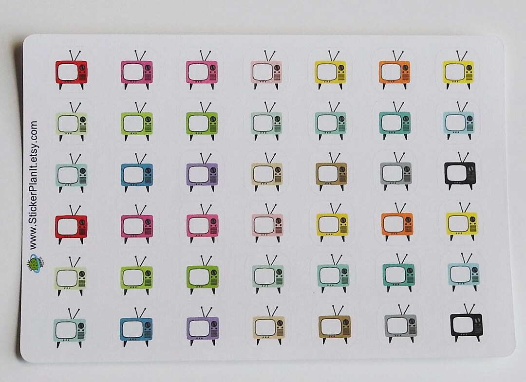 Television Planner Stickers for ECLP Erin Condren Life Planners, Plum ...