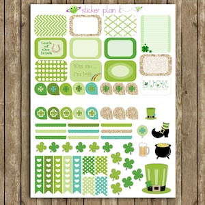 ST. PATRICK&#39;S DAY Planner Stickers