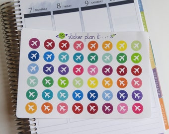 Jet Airplane Planner Stickers! Set of 48, Perfect for the Erin Condren or Plum Paper Planner!