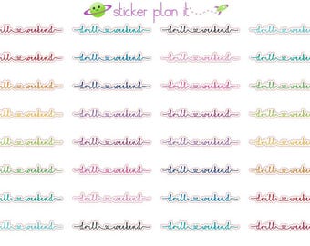Drill Weekend Script Planner Stickers: Sheet of 32