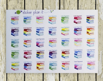 Student Loan Payment Reminder Stickers: Sheet of 35