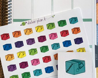 Package Delivery Planner Stickers: Sheet of 35