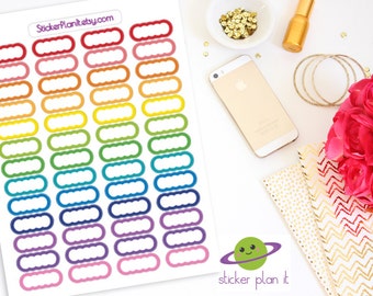 Life Planners and Teacher Planners Stickers - 52 Scalloped Appointment Stickers