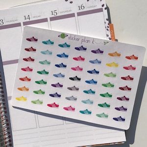 Running Shoe Planner Stickers for ECLP Erin Condren Life Planners and Plum Paper Planners image 1