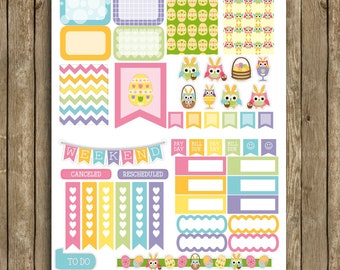 Easter Owls Planner Sticker Set