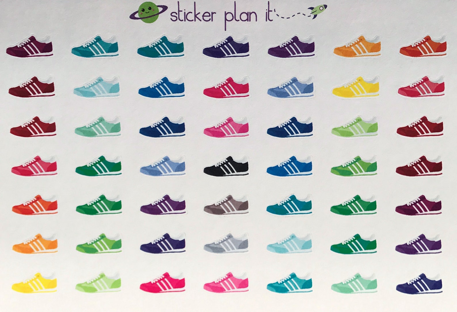 Running Shoe Planner Stickers for ECLP Erin Condren Life | Etsy