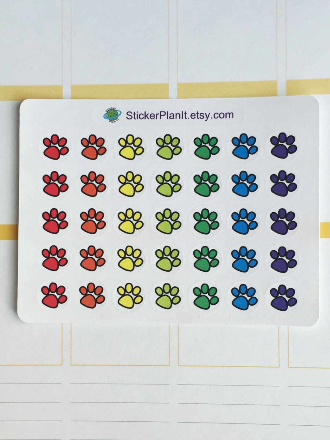 Paw Print Vet or Grooming Planner Stickers for ECLP Erin Condren Life ...