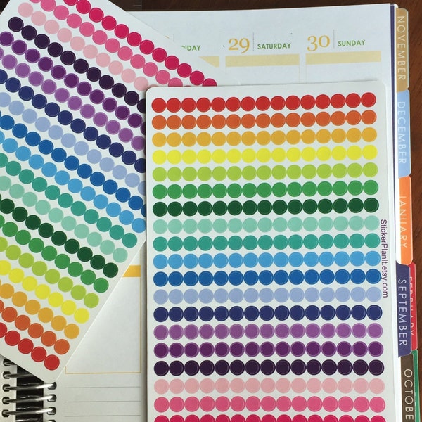 Stickers for Life Planners Teacher Planners and Bullet Journals - Mini Polka Dots in ECLP Colors