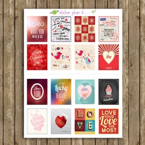 VALENTINE&#39;S DAY QUOTES Planner Stickers