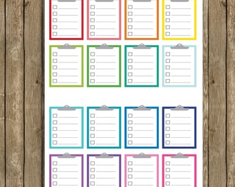 CLIPBOARD CHECKLIST Planner Stickers