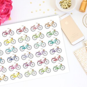 BICYCLE Planner Stickers!!!! Set of 30, Perfect for the Erin Condren or Plum Paper Planner!