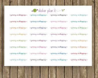GROCERY SHOPPING Script Planner Stickers - 2 sizes - 7x9" planners or A5 planners