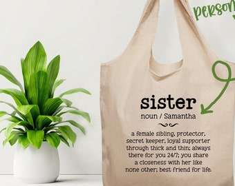 World Best Little Sister 50th Birthday Present Shoulder ToteBag Gifts For Her