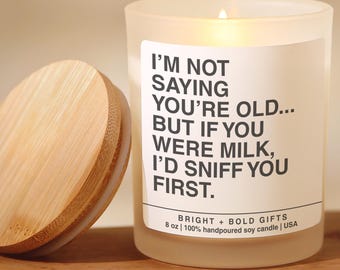 Funny Birthday Candle Sarcastic Gift for Friend Gag Gift for Coworker Best Friend 30 40 50 60 70 Milestone Birthday Gift Over The Hill Old