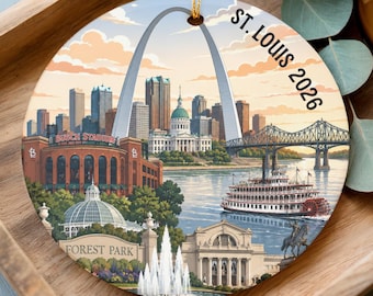 St Louis Ornament 2026 St Louis MO Christmas Ornament Gateway Arch Souvenir Gift Saint Louis Missouri State Decor STL Holiday Xmas Ornament