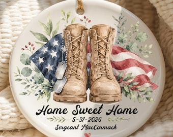 Military Homecoming Ornament 2026 Home Sweet Home Ornament Deployment Reunion Gift Military Family Keepsake Welcome Home Soldier Gift