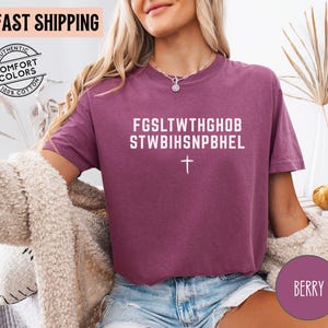 Camiseta con versículo bíblico cristiano Juan 3:16 Camiseta "Porque de tal manera amó Dios al mundo" Camiseta Regalo basado en la fe para mujeres y hombres Camiseta de pastor Camiseta gospel imagen 4
