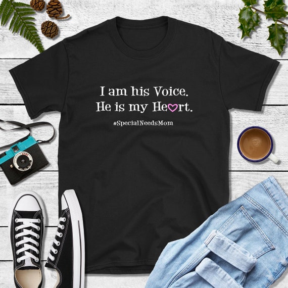 Cerebral Palsy Mom T-Shirt I Am Her Voice She Is My Heart Cerebral Palsy Mom T-Shirt I Am Her Voice She Is My Heart