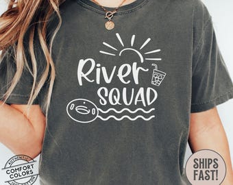 River Squad Shirt | Friends Family Matching Shirt | Vacation Adventure River Life Float Squad TShirt Gift | Tubing Summer River Float Tee