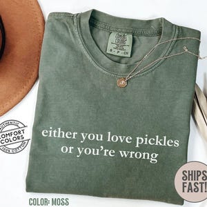 either you love pickles or youre wrong tshirt pickle lover shirt i love pickles big dill in my pickle era pickle gift